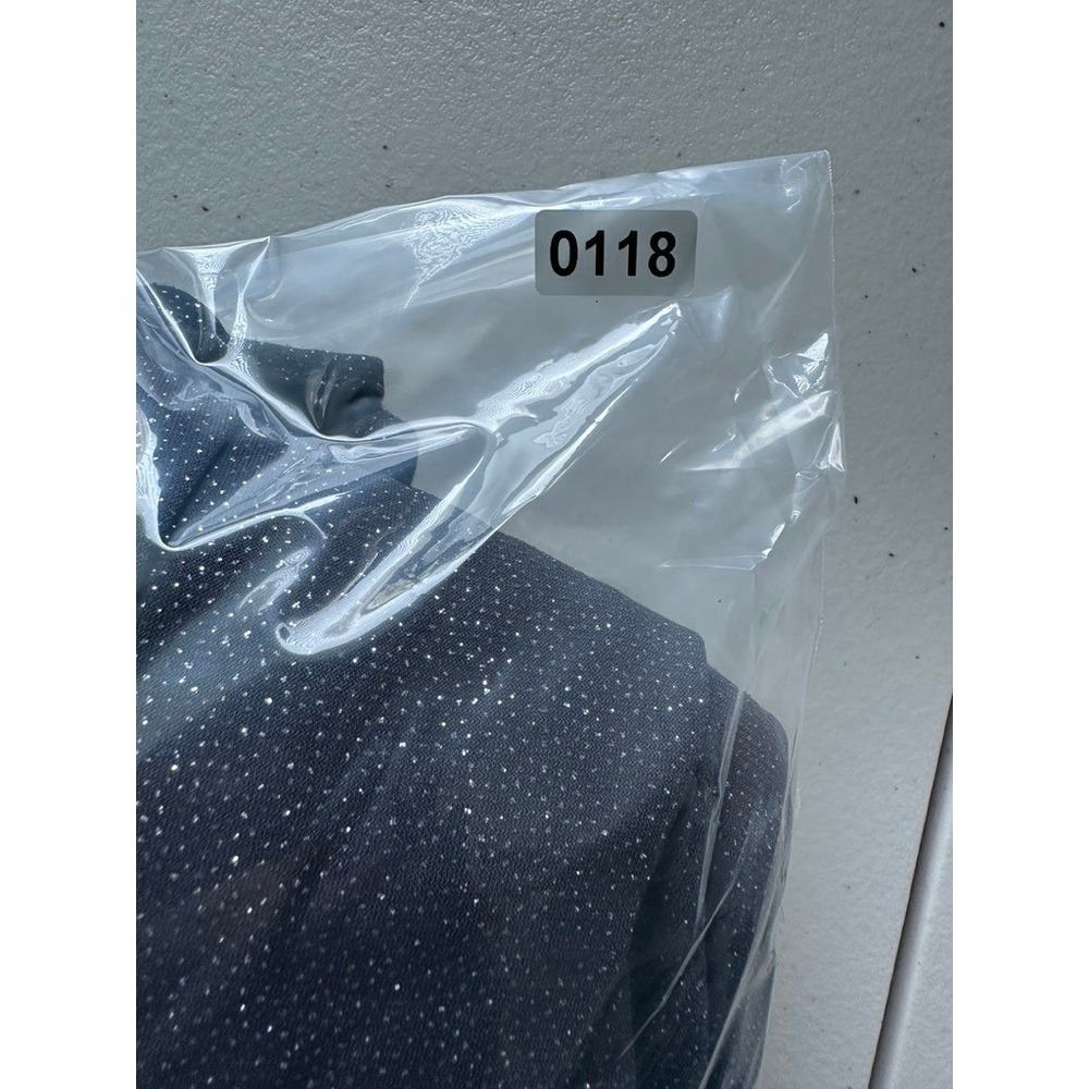 Xscape Evening‎ Dress 6 One Shoulder Navy Blue Glitter Gown Ruched Formal Prom - Picture 11 of 11